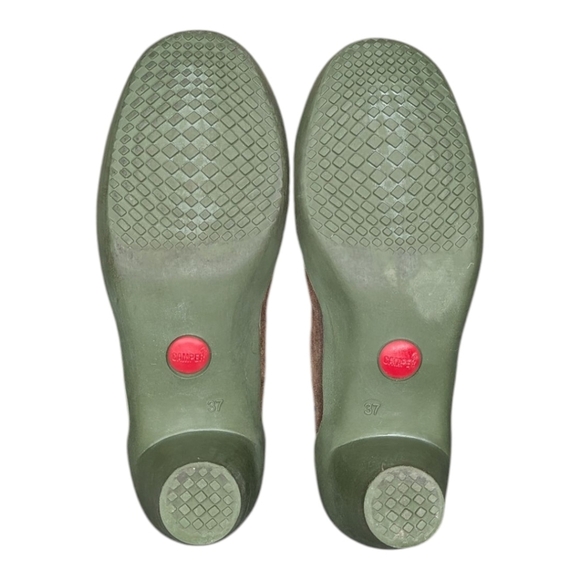 Camper Minie Suede Rubber Ankle Boots Brown Green Women's 7 - Picture 9 of 9